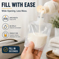 12 Counts Reusable Plastic Pouches — Versatile Liquid Carriers for Travel, Picnics & Outings